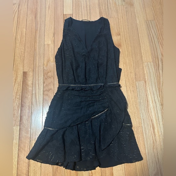 Ramy Brook Elegant Black and Gold Sleeveless Dress Size 0 - Picture 2 of 10